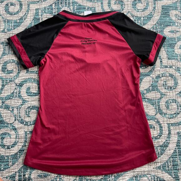 Harley-Davidson Stillwater OK Women's Short Sleeve Baseball Tee T-Shirt - Size L - Picture 2 of 8